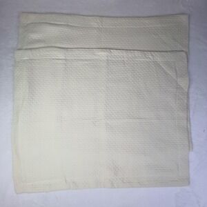 Superior Pillow Shams Standard Set Of‎ 2 Beige Waffle 100% Cotton Cover Bedding
